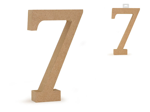 Wood Numbers: 5 1/8" MDF Standing 7
