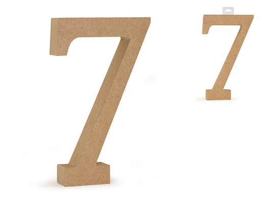 Wood Numbers: 5 1/8" MDF Standing 7