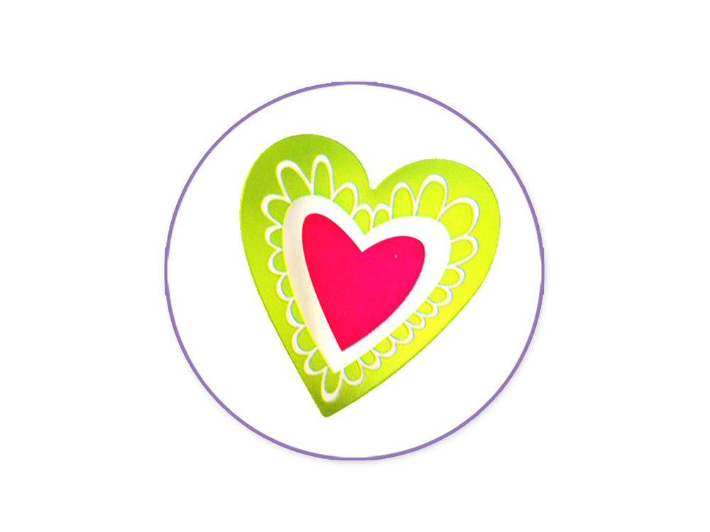 Paper Craft Stickers: 4.75"x12" Foil Icons 3D E) Heart Medley