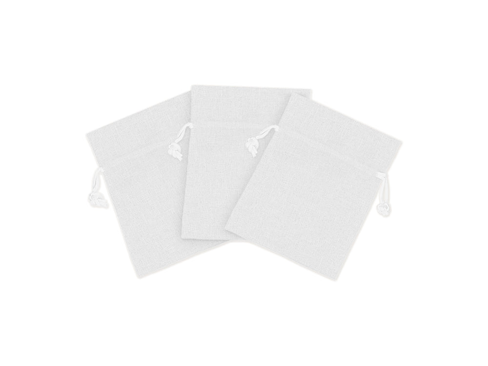 Craft Decor: 3"x4" Craft Goody Bags x3 Poly-Weave w/Rib String C) White