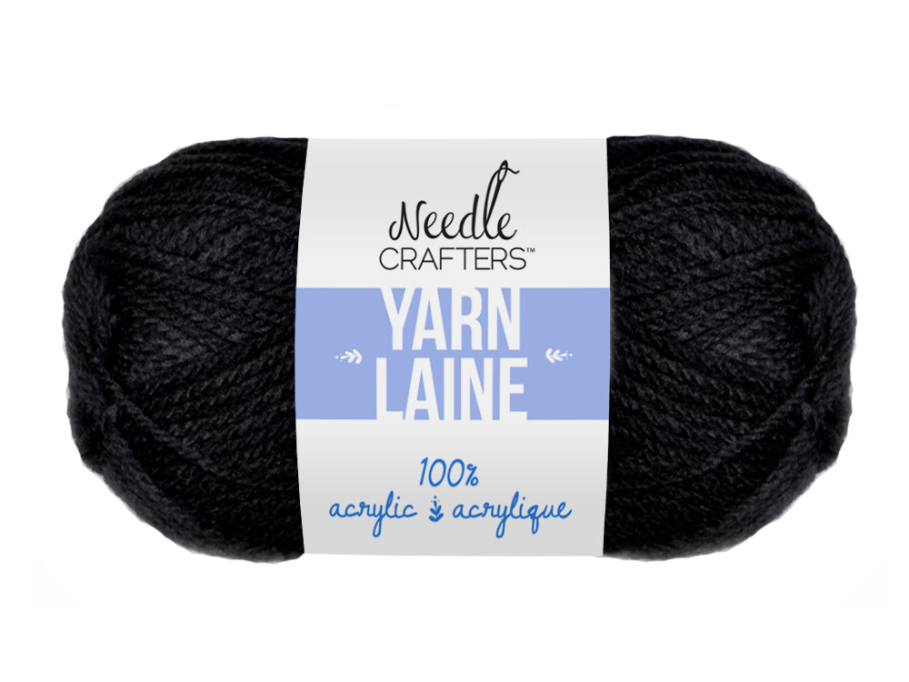 Needlecrafters: 50g Acrylic Yarn Standard Ball Dyed D) Black