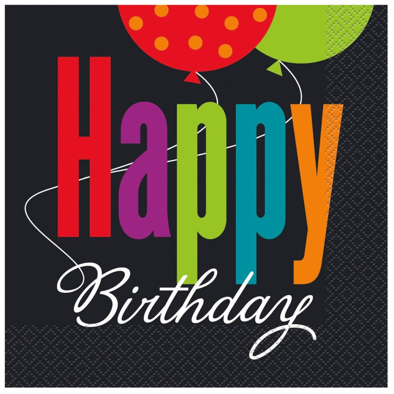 Birthday Cheer Luncheon Napkins  16ct