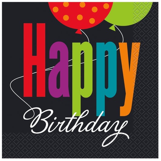 Birthday Cheer Luncheon Napkins  16ct
