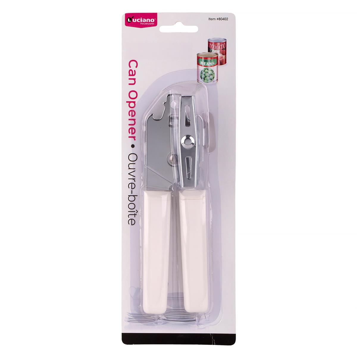Luciano Deluxe Can Opener, 2 col., b/c