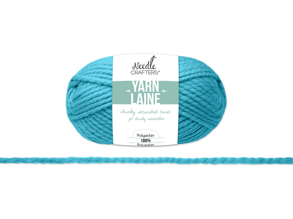 Needlecrafters: 100g Chunky Stranded Twist Poly Yarn F) Aqua