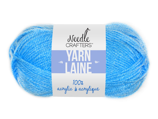 Needlecrafters: 50g Acrylic Yarn Standard Ball Dyed A) Baby Blue
