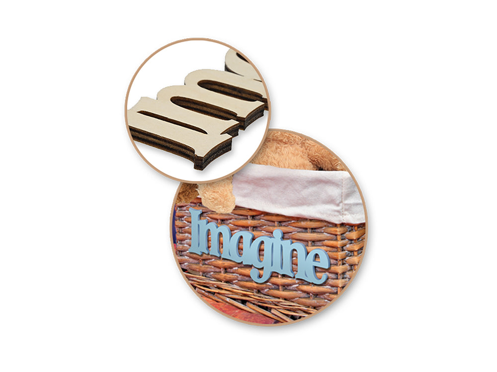 Wood Craft: 17x8cm DIY Laser-Cut Words in PDQ 8eax6styles A) Encouragement