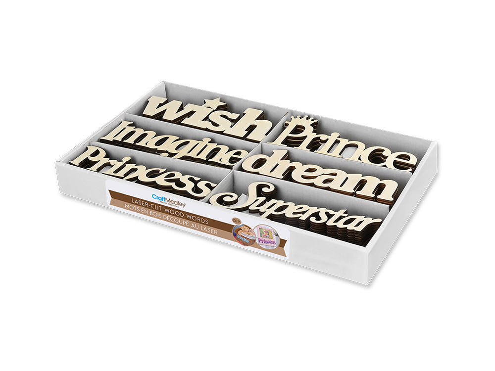 Wood Craft: 17x8cm DIY Laser-Cut Words in PDQ 8eax6styles A) Encouragement