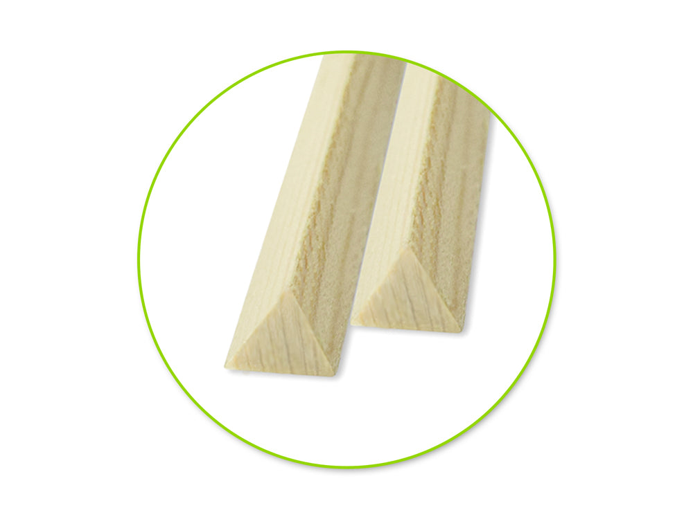 Craftwood: 6mm*6mm*30cm(L) Natural Triangle Dowel x6