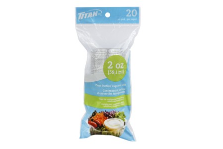 2 OZ PP PORTION CUP AND LID COMBO 20/BAG 36/CS