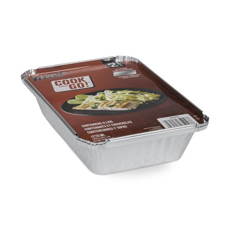TITAN-FOIL 3LB. RECT ALUM  CONT.W/ LIDS 2/PK