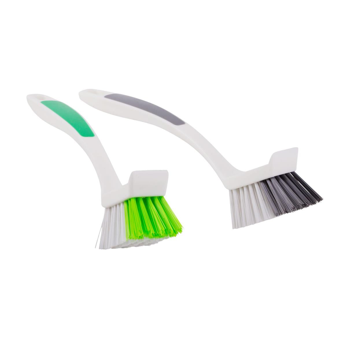 H.E., Plastic Brush w/Scraper, 2 Colours, tag