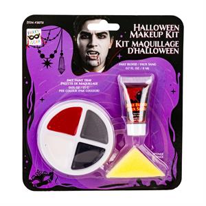 Party Gear Halloween Makeup Kit w/ Blood, face Paint & Sponge, B/C