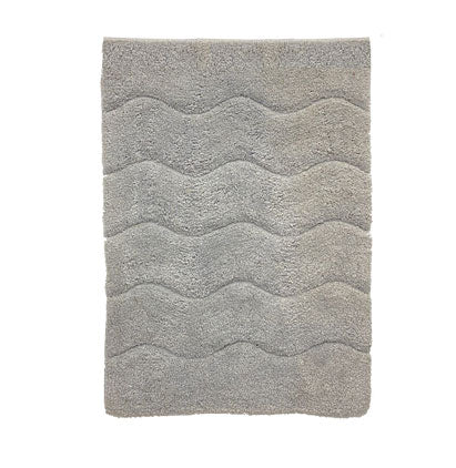 Bath Mat Cotton (waves)- Grey 20"x31.5" 50X80 - 20