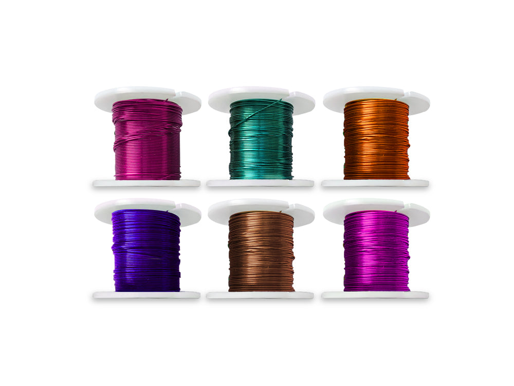 Beading/Jewelry Wire: 28g Metallic 6 Spools Asst 3m/Spool B) Glam