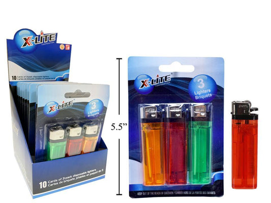 X-Lite 3-pc Disposable Clear Flint 10/dsp (XLC8071-3)