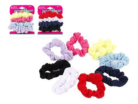 Kids 4-pc Waffle Ponyholders, 2asst