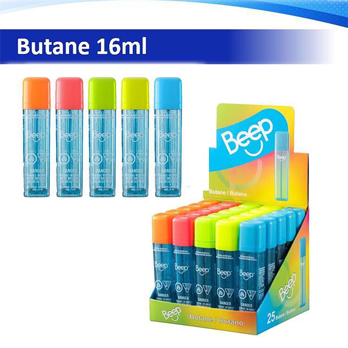 Compact Butane Refill 16ML 5 Colours Mix @25/PDQ
