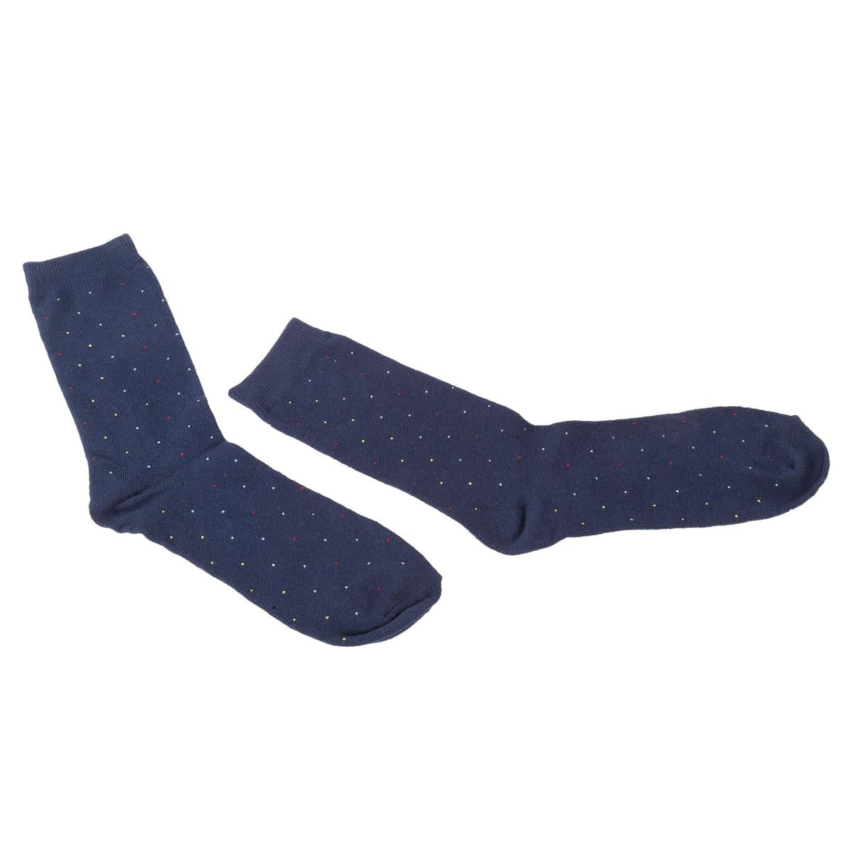 Sox, Men's dot crew dress socks 2 asst: dk blue/olive green, hc