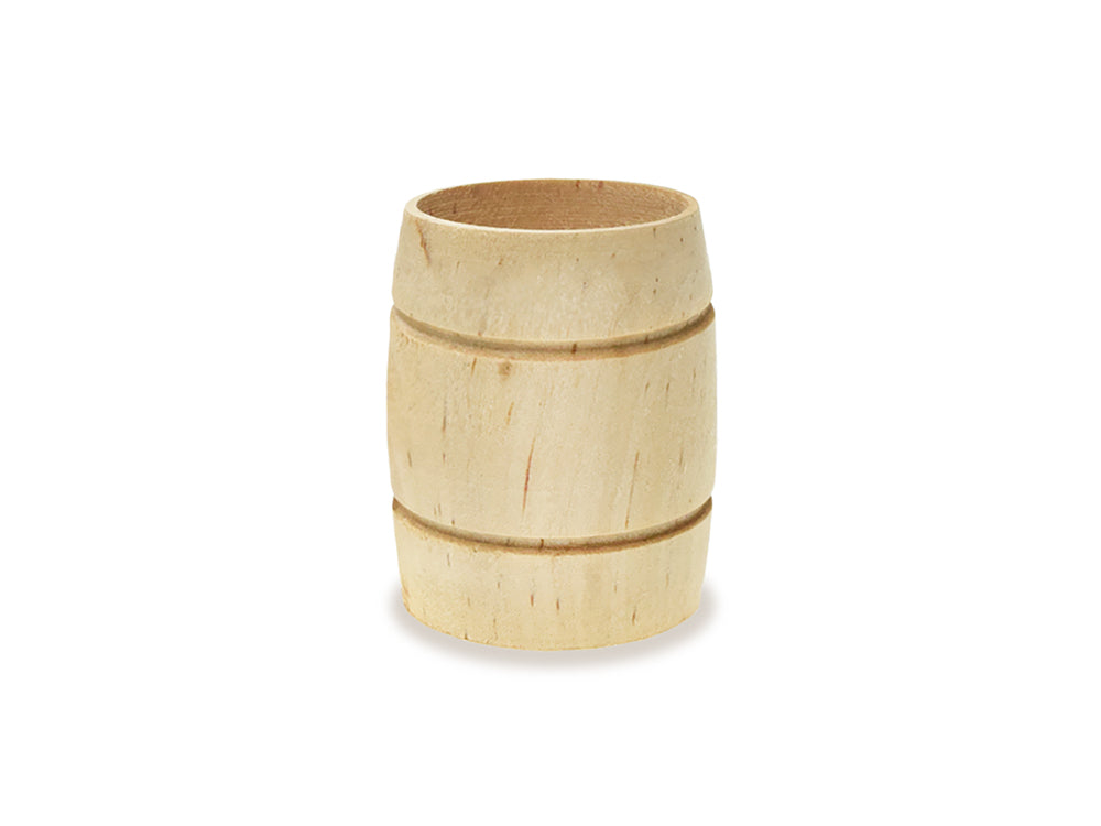 Craftwood: 2.8"x2" Mini Barrel Natural Routered