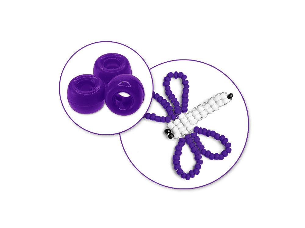Pony Beads: 9mmx6mm Barrel Standard x175 K) Purple