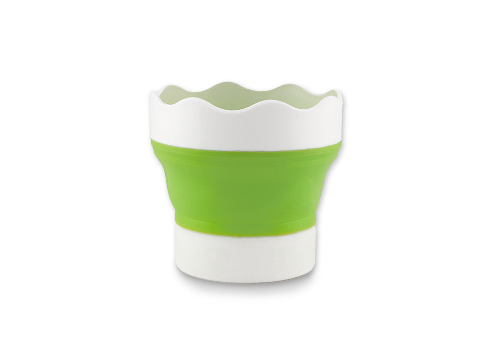 Color Factory: 3.75"x3" Collapsible Mix&Wash Cup Silicone A) Mint Green
