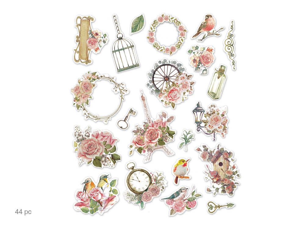 Paper Craft Embellishment: Glitter Die Cuts 250gsm J) Vintage