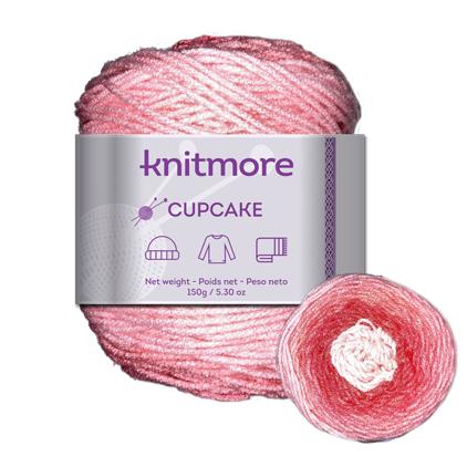 CUPCAKE KNITTING YARN-PINK TONES 150G/295 yrds