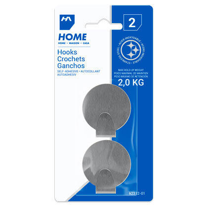 HOOKS-STAINLESS STEEL-ROUND-L