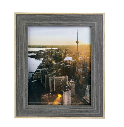 TWO-TONE MDF FRAME- GREY/NATURAL- 5''X7''