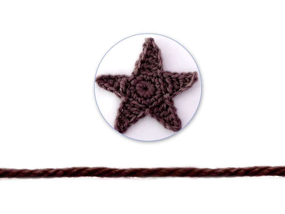 Needlecrafters: 50g Acrylic Yarn Standard Ball Dyed W) Dark Brown