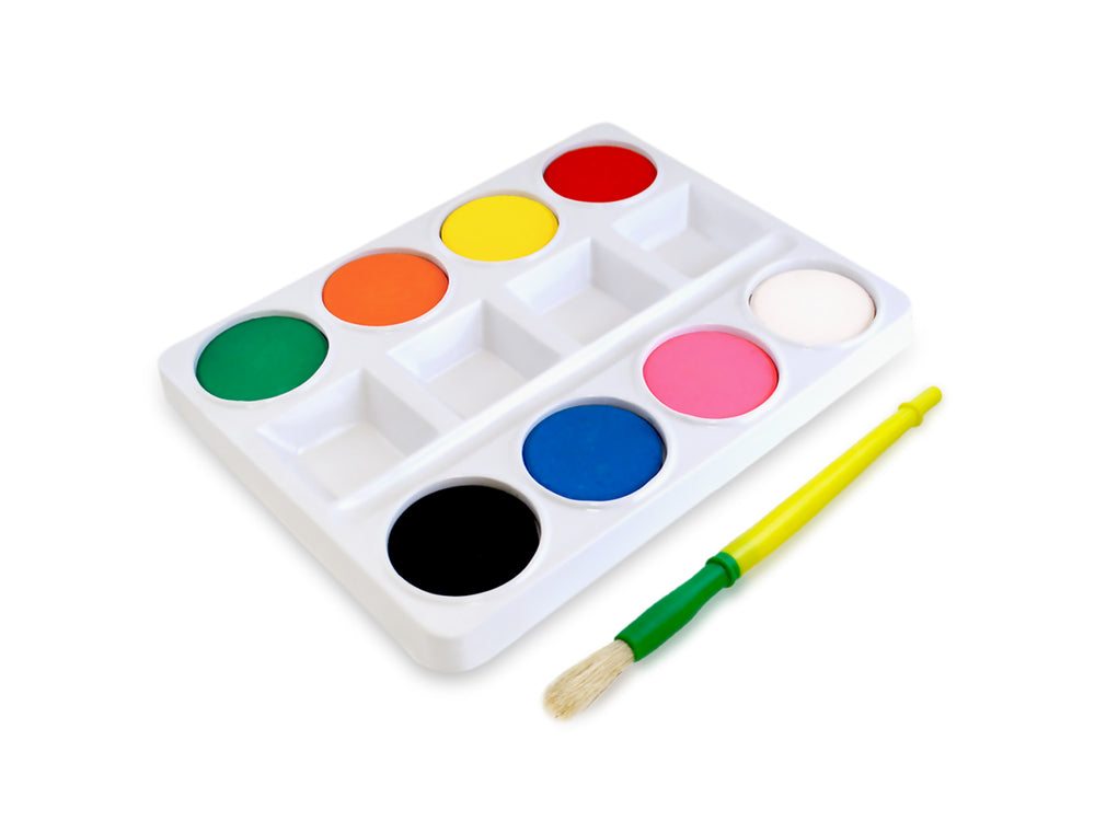 Krafty Kids: Jumbo Watercolor Paint Palette Set w/Brush