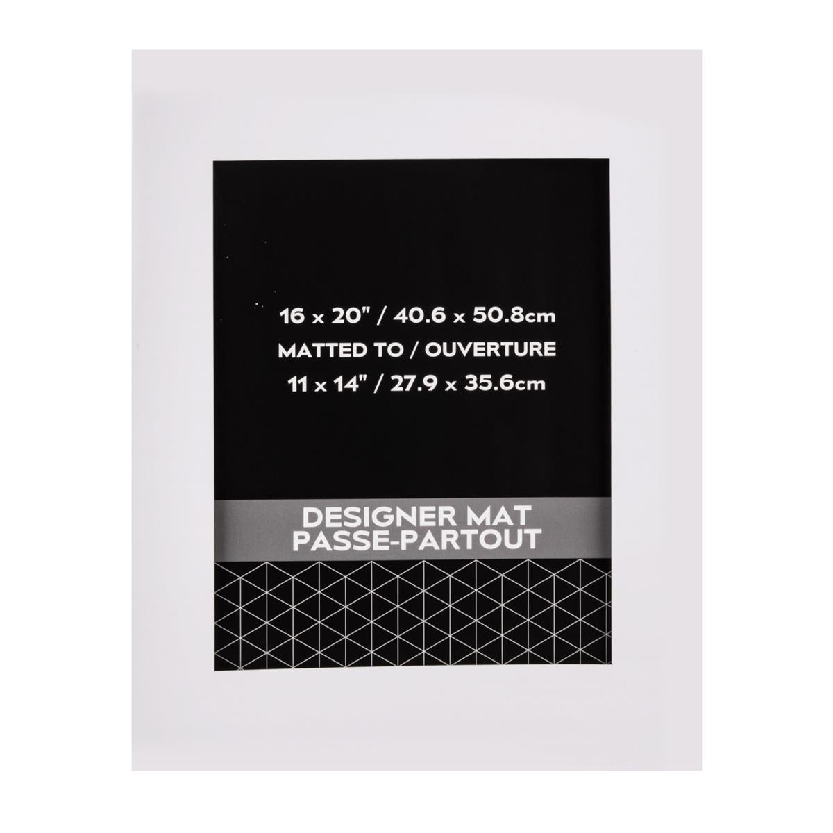 16x20" Photo Mat (11x14" OPG) White, pslv + insert