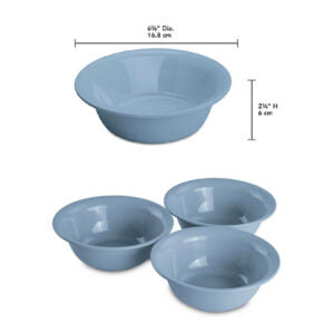 Washed Blue Bowl 3Pk