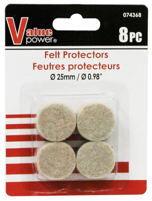 Felt Pad Protector Round 8Pc