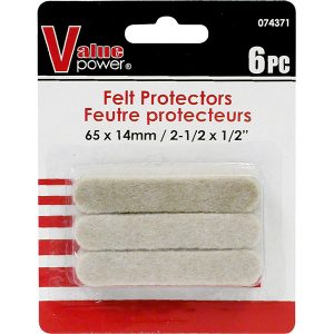 Felt Pad Protector Rectangular 6Pc