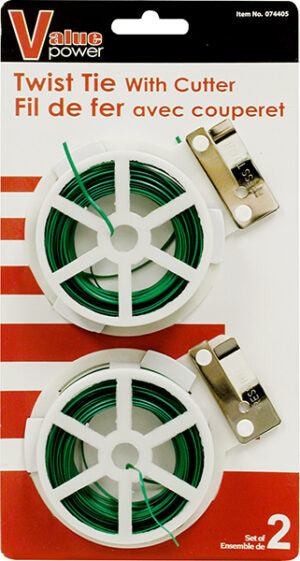 Twist Tie with Cutter 2Pk