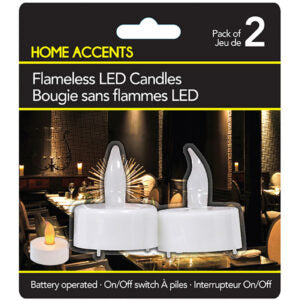 Candle Tealight Flameless with Battery 2Pk