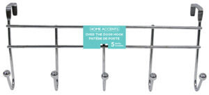 Over the Door Hook 5 Chrome Finish