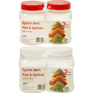 Spice Jar Plastic 2Pk