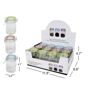 Spice Jar Locking Lid Round