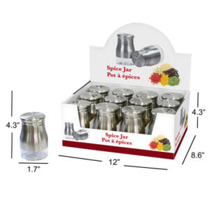 Spice Jar Metal Jacket with Adjustable Pour Holes