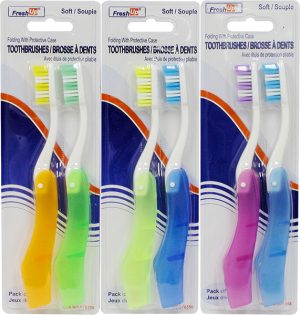 Toothbrush Travel 2Pk Folding