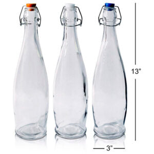 Bottle Glass with Swing Top Stopper