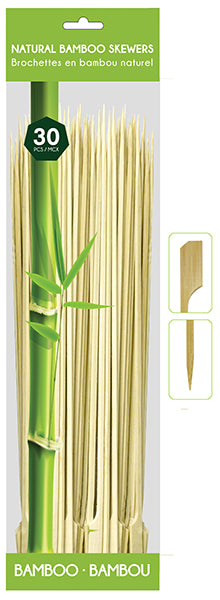 Bamboo Skewer with Paddle End 30Pk