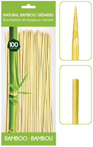 Bamboo Skewer Round 100Pk