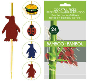 Cocktail Picks Bamboo Party 24Pk