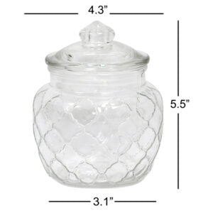Honeycomb Glass Jar