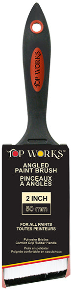Paint Brush Angled with Rubberized Handle