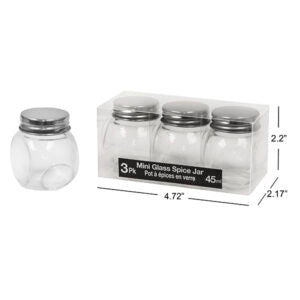 Mini Glass Jar Tilted 3Pk